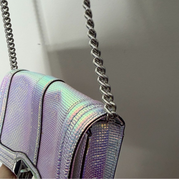 Rebecca Minkoff Iridescent Hologram Shiny Bag Chain Strap - Picture 7 of 14